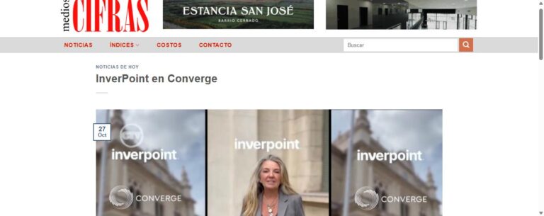 Nota de Cifras Online sobre Converge: InverPoint en Converge