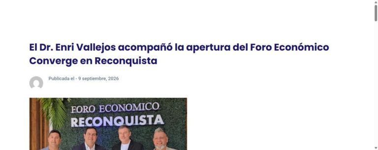 Nota de Municipalidad de Reconquista sobre Converge: El Dr. Enri Vallejos acompañó la apertura del Foro Económico Converge en Reconquista