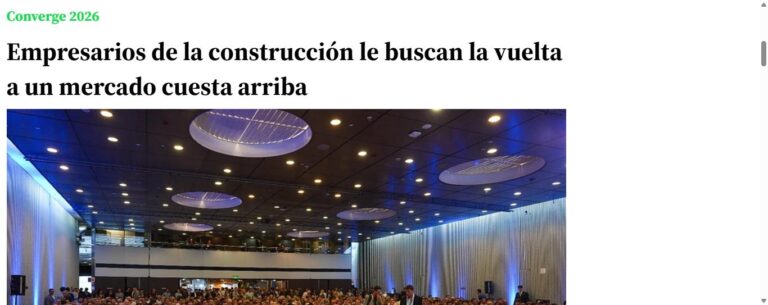 Nota de Punto Biz sobre Converge: Empresarios de la construcción le buscan la vuelta a un mercado cuesta arriba